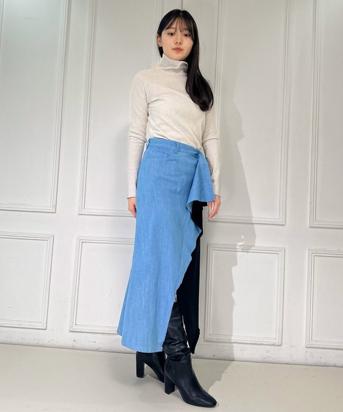 AVIE（アビィ）の「グリッターリブハイネック（Tシャツ/カットソー・レディース・シルバー/ブラック/ブロンズ・38）」の13枚目の写真