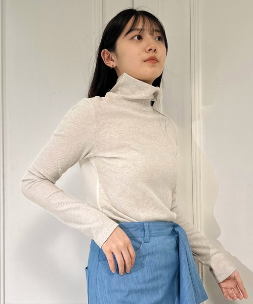 AVIE（アビィ）の「グリッターリブハイネック（Tシャツ/カットソー・レディース・シルバー/ブラック/ブロンズ・38）」の8枚目の写真