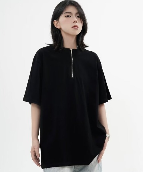 Theater code(シアターコード)の「Ribbed knit half-zip top / リブ編みニット ハーフジップトップス 2026年春夏(Tシャツ/カットソー・メンズ・ホワイト/アイボリー/ブラック・L/M)」の3枚目の写真
