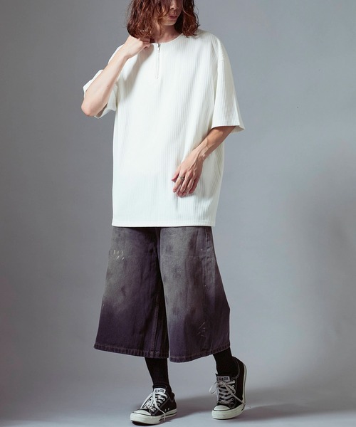 Theater code(シアターコード)の「Ribbed knit half-zip top / リブ編みニット ハーフジップトップス 2026年春夏(Tシャツ/カットソー・メンズ・ホワイト/アイボリー/ブラック・L/M)」の16枚目の写真