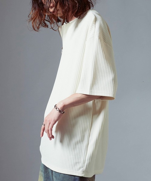 Theater code(シアターコード)の「Ribbed knit half-zip top / リブ編みニット ハーフジップトップス 2026年春夏(Tシャツ/カットソー・メンズ・ホワイト/アイボリー/ブラック・L/M)」の22枚目の写真
