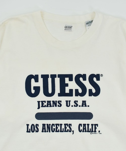 LABORATORY R（ラボラトリーアール）の「【USED】90’s GUESS カレッジ ロゴ Tシャツ USA製（Tシャツ/カットソー・メンズ・ホワイト・X-LARGE）」の11枚目の写真