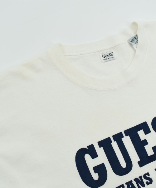 LABORATORY R（ラボラトリーアール）の「【USED】90’s GUESS カレッジ ロゴ Tシャツ USA製（Tシャツ/カットソー・メンズ・ホワイト・X-LARGE）」の4枚目の写真