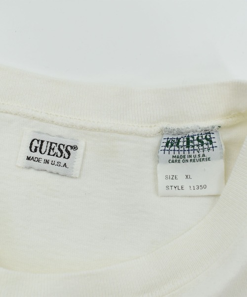 LABORATORY R（ラボラトリーアール）の「【USED】90’s GUESS カレッジ ロゴ Tシャツ USA製（Tシャツ/カットソー・メンズ・ホワイト・X-LARGE）」の16枚目の写真