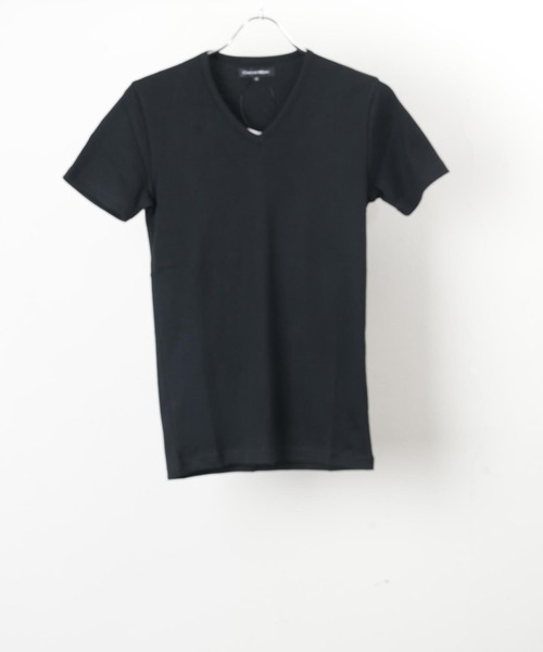 garsonwave(ギャルソンウェーブ)の「日本製テレコ半袖Vネックカットソー(GW)(Tシャツ/カットソー・メンズ・ブラック/グレー/ホワイト・S/M/L/LL)」の1枚目の写真