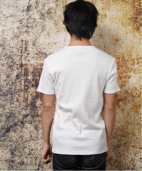 garsonwave(ギャルソンウェーブ)の「日本製テレコ半袖Vネックカットソー(GW)(Tシャツ/カットソー・メンズ・ブラック/グレー/ホワイト・S/M/L/LL)」の5枚目の写真