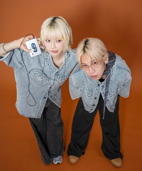 LTR DEPTH（レイターデプス）の「LTR DEPTH/ベースボールデニムグラフィックシャツ（シャツ/ブラウス・メンズ・カーキ/スカイブルー・LARGE/MEDIUM）」の16枚目の写真