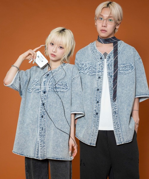 LTR DEPTH（レイターデプス）の「LTR DEPTH/ベースボールデニムグラフィックシャツ（シャツ/ブラウス・メンズ・カーキ/スカイブルー・LARGE/MEDIUM）」の17枚目の写真