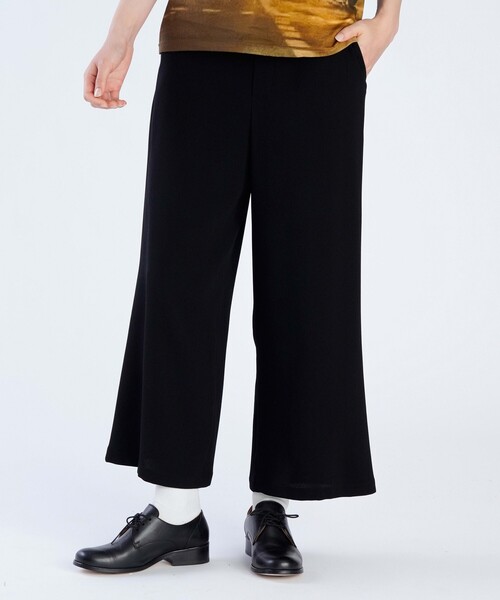 agnes b.（アニエスベー）の「ブラック トリアセテート クレープ パンツ "Tyra"（その他パンツ・レディース・ブラック・38/36）」の2枚目の写真