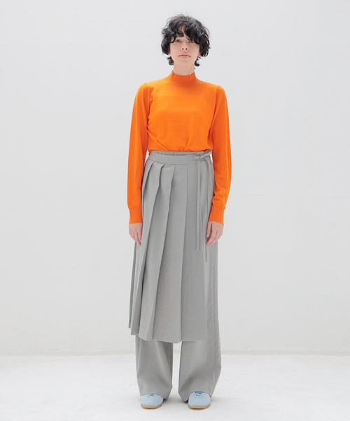 DRESSLAVE(ドレスレイブ)の「18G soft sheer mockneck pull(18ゲージソフトシアーモックネックプルオーバー)(ニット/セーター・レディース・ホワイト/オレンジ/ネイビー・38)」の18枚目の写真