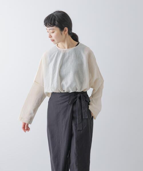 ソフトローンシアーワイドプルオーバー（シャツ/ブラウス）｜か