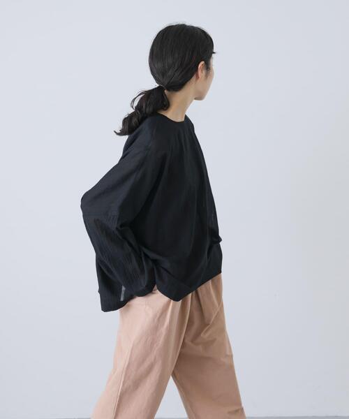 【週末セール】2025SS かぐれ　タグ有　ソフトローンシアーワイドプルオーバー ソフトローンシアーワイドプルオーバー（シャツ/ブラウス）｜か