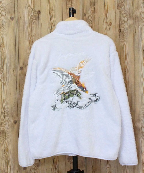 TopIsm(トップイズム)の「刺繍入り スタンドフルジップ フリースジャケット(ブルゾン・メンズ・ブラック系1/ブラック系3/ホワイト系4/ネイビー系1/ホワイト系1/ホワイト系2/ネイビー系4/ブラック系5/ネイビー系5/ネイビー系3/ブラック系2/ネイビー系2/ホワイト系3/ブラック系4/ホワイト系5・L/XL/M)」の1枚目の写真
