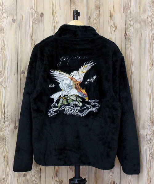 TopIsm(トップイズム)の「刺繍入り スタンドフルジップ フリースジャケット(ブルゾン・メンズ・ブラック系1/ブラック系3/ホワイト系4/ネイビー系1/ホワイト系1/ホワイト系2/ネイビー系4/ブラック系5/ネイビー系5/ネイビー系3/ブラック系2/ネイビー系2/ホワイト系3/ブラック系4/ホワイト系5・L/XL/M)」の6枚目の写真