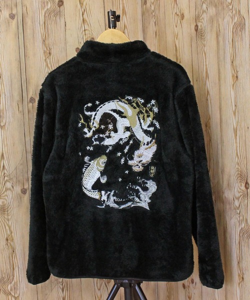TopIsm(トップイズム)の「刺繍入り スタンドフルジップ フリースジャケット(ブルゾン・メンズ・ブラック系1/ブラック系3/ホワイト系4/ネイビー系1/ホワイト系1/ホワイト系2/ネイビー系4/ブラック系5/ネイビー系5/ネイビー系3/ブラック系2/ネイビー系2/ホワイト系3/ブラック系4/ホワイト系5・L/XL/M)」の8枚目の写真