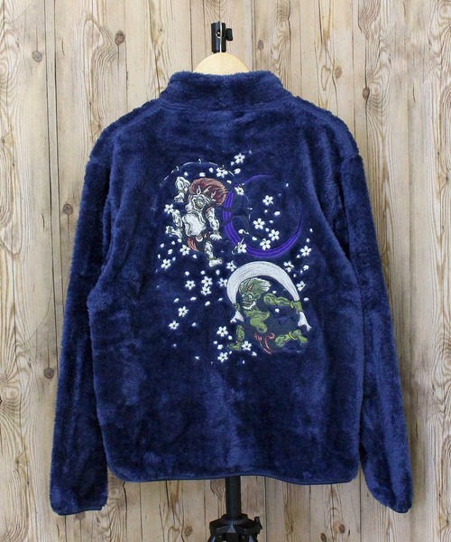 TopIsm(トップイズム)の「刺繍入り スタンドフルジップ フリースジャケット(ブルゾン・メンズ・ブラック系1/ブラック系3/ホワイト系4/ネイビー系1/ホワイト系1/ホワイト系2/ネイビー系4/ブラック系5/ネイビー系5/ネイビー系3/ブラック系2/ネイビー系2/ホワイト系3/ブラック系4/ホワイト系5・L/XL/M)」の12枚目の写真