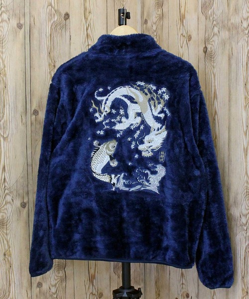 TopIsm(トップイズム)の「刺繍入り スタンドフルジップ フリースジャケット(ブルゾン・メンズ・ブラック系1/ブラック系3/ホワイト系4/ネイビー系1/ホワイト系1/ホワイト系2/ネイビー系4/ブラック系5/ネイビー系5/ネイビー系3/ブラック系2/ネイビー系2/ホワイト系3/ブラック系4/ホワイト系5・L/XL/M)」の13枚目の写真