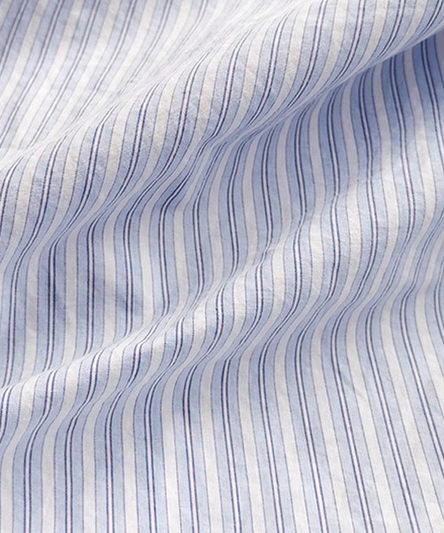 MASONPRINCE（メイソンプリンス）の「オーバーサイズ フード付き ストライプシャツ CS2177【MASONPRINCE】（シャツ/ブラウス・メンズ・ライトブルー・L/M/S）」の13枚目の写真