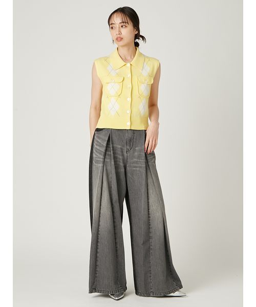 【9月11日までの出品】FRAY I.D　ポロカラーノースリニットジレ ノースリポロニットジレ（ニット/セーター）｜FRAY I.D（フレイ