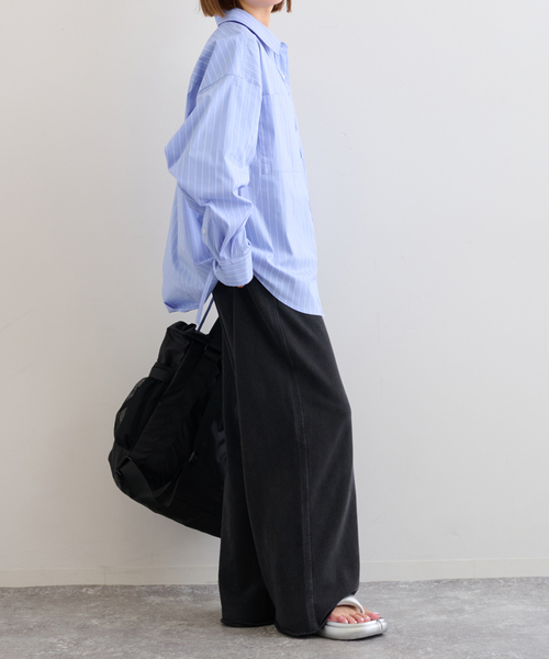 U by SPICK&SPAN(ユーバイスピックアンドスパン)の「リボンスリーブオーバーシャツ(シャツ/ブラウス・レディース・ホワイト/サックスブルー・FREE)」の14枚目の写真