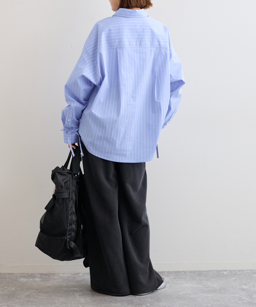 U by SPICK&SPAN(ユーバイスピックアンドスパン)の「リボンスリーブオーバーシャツ(シャツ/ブラウス・レディース・ホワイト/サックスブルー・FREE)」の15枚目の写真