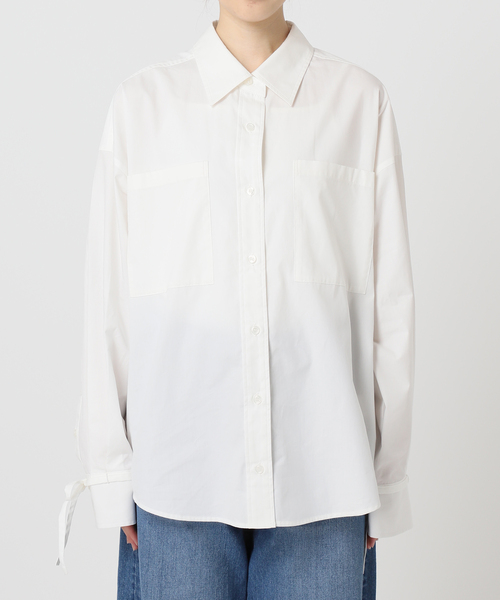 U by SPICK&SPAN(ユーバイスピックアンドスパン)の「リボンスリーブオーバーシャツ(シャツ/ブラウス・レディース・ホワイト/サックスブルー・FREE)」の16枚目の写真