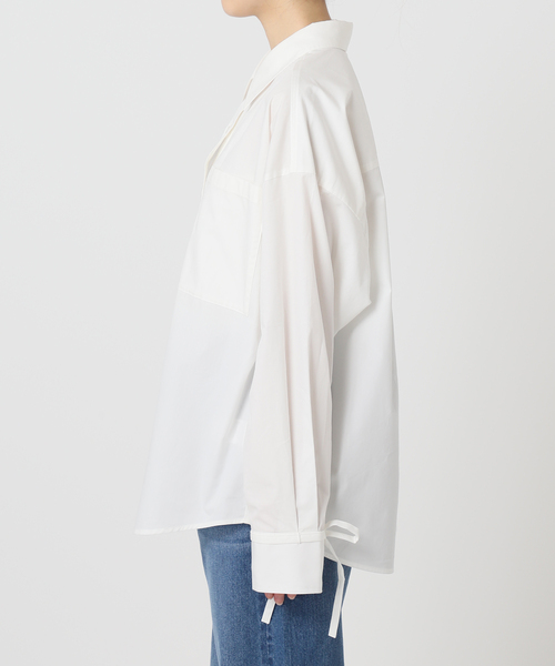 U by SPICK&SPAN(ユーバイスピックアンドスパン)の「リボンスリーブオーバーシャツ(シャツ/ブラウス・レディース・ホワイト/サックスブルー・FREE)」の17枚目の写真