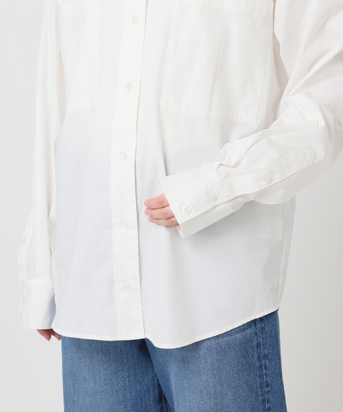 U by SPICK&SPAN(ユーバイスピックアンドスパン)の「リボンスリーブオーバーシャツ(シャツ/ブラウス・レディース・ホワイト/サックスブルー・FREE)」の10枚目の写真