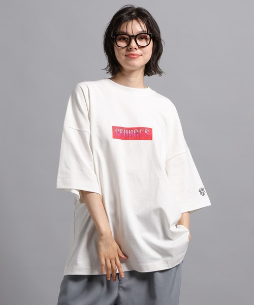 GEORGE'S（ジョージズ）の「グラスロゴ Tシャツ（Tシャツ/カットソー・メンズ・ブラック/オフホワイト/パープル・LARGE/MEDIUM）」の11枚目の写真