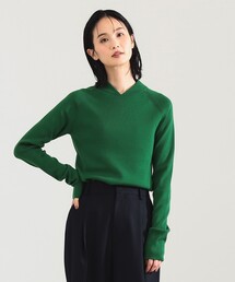 Demi-Luxe BEAMS | AK+1 / MA-1 リブカラー プルオーバー(ニット/セーター)