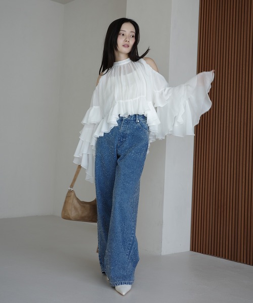 eimy istoire オフショルダーフリル　セットアップ eimy istoire オフショルダーフリル セットアップ eimy istoire
