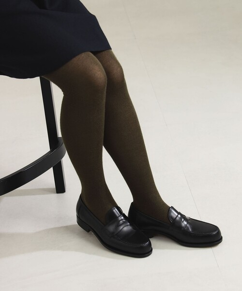 Demi-Luxe BEAMS（デミルクス ビームス）の「【1/15再値下げ】AK+1 / ウール混 天竺 タイツ（タイツ/ストッキング・レディース・オリーブ/チャコールグレー・ONE SIZE）」の2枚目の写真