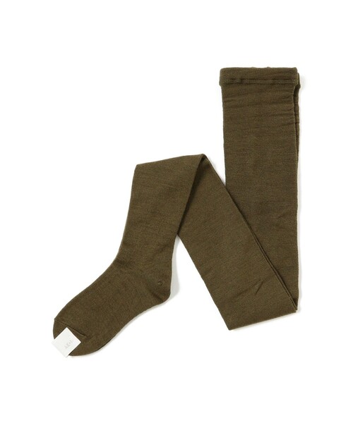 Demi-Luxe BEAMS（デミルクス ビームス）の「【1/15再値下げ】AK+1 / ウール混 天竺 タイツ（タイツ/ストッキング・レディース・オリーブ/チャコールグレー・ONE SIZE）」の6枚目の写真