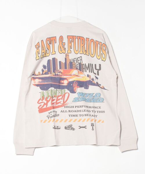 ALWAYS GOOD TIME（オルウェイズグッドタイム）の「【FAST＆FURIOUS/ワイルドスピード】ピグメント風プリントロンＴ（Tシャツ/カットソー・メンズ・アイボリー/スミクロ/ホワイト系その他/ブラック系その他・M/L/LL）」の8枚目の写真