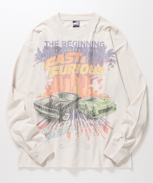 ALWAYS GOOD TIME（オルウェイズグッドタイム）の「【FAST＆FURIOUS/ワイルドスピード】ピグメント風プリントロンＴ（Tシャツ/カットソー・メンズ・アイボリー/スミクロ/ホワイト系その他/ブラック系その他・M/L/LL）」の18枚目の写真
