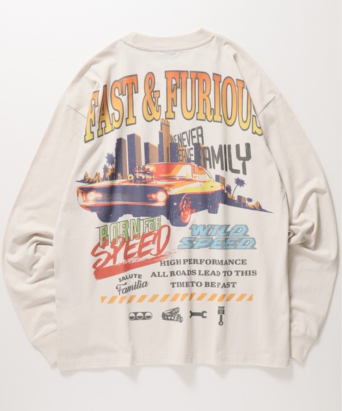 ALWAYS GOOD TIME（オルウェイズグッドタイム）の「【FAST＆FURIOUS/ワイルドスピード】ピグメント風プリントロンＴ（Tシャツ/カットソー・メンズ・アイボリー/スミクロ/ホワイト系その他/ブラック系その他・M/L/LL）」の19枚目の写真
