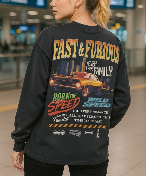 ALWAYS GOOD TIME（オルウェイズグッドタイム）の「【FAST＆FURIOUS/ワイルドスピード】ピグメント風プリントロンＴ（Tシャツ/カットソー・メンズ・アイボリー/スミクロ/ホワイト系その他/ブラック系その他・M/L/LL）」の14枚目の写真