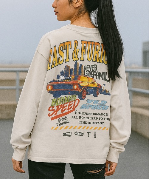 ALWAYS GOOD TIME（オルウェイズグッドタイム）の「【FAST＆FURIOUS/ワイルドスピード】ピグメント風プリントロンＴ（Tシャツ/カットソー・メンズ・アイボリー/スミクロ/ホワイト系その他/ブラック系その他・M/L/LL）」の12枚目の写真