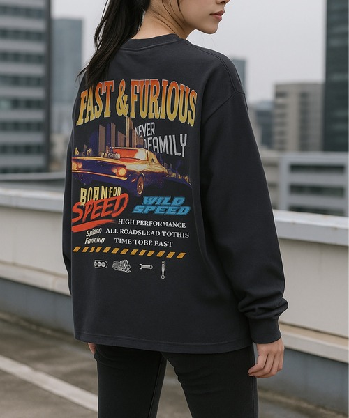 ALWAYS GOOD TIME（オルウェイズグッドタイム）の「【FAST＆FURIOUS/ワイルドスピード】ピグメント風プリントロンＴ（Tシャツ/カットソー・メンズ・アイボリー/スミクロ/ホワイト系その他/ブラック系その他・M/L/LL）」の15枚目の写真