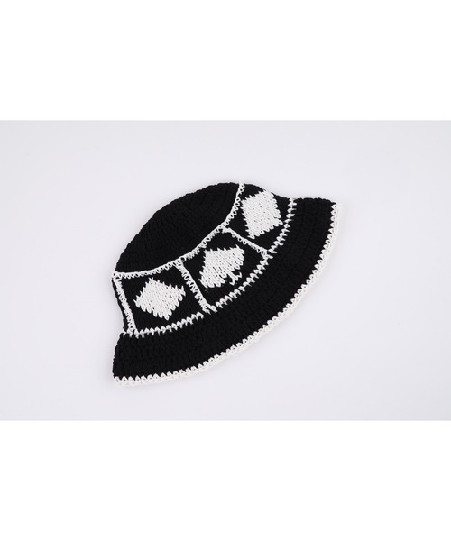 DISCOVERED（ディスカバード）の「DISCOVERED PLAYCARD CROCHET HAT（ハット・メンズ・ブラック・FREE）」の3枚目の写真