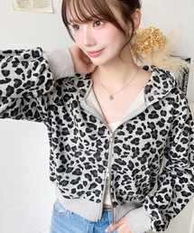 レア！美品！【Tornado Mart】ダブルジップパーカー/ レオパード柄 レア！美品！【Tornado Mart】ダブルジップパーカー/ レオパード柄
