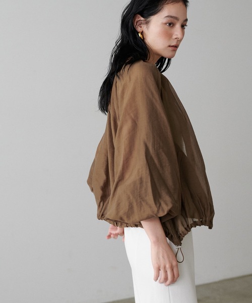 LARUTA(ラルータ)の「【LARUTA】ビンテージシアーボイルギャザーブルゾン(ブルゾン・レディース・ミント/ベージュ/ブラウン/ブラック・FREE)」の13枚目の写真