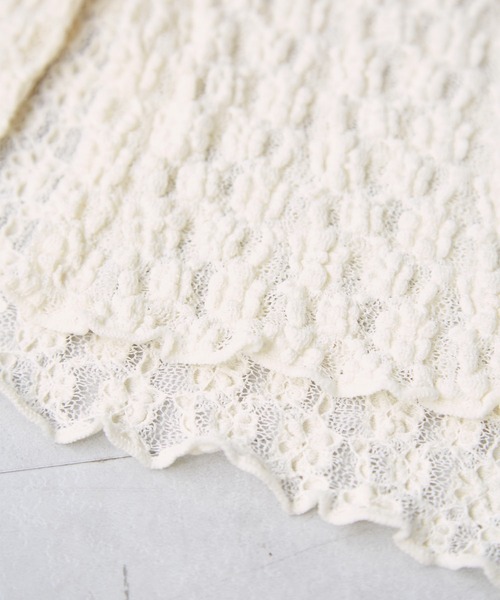 VIS（ビス）の「レースポロ襟カーディガン（カーディガン/ボレロ・レディース・ブラック/ブラウン系その他2/キナリ・FREE）」の16枚目の写真