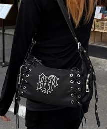 【日本未発売/WEB限定】BLACK PURPLE(ブラックパープル)/3WAY 軽量 ストーン コルセット ショルダー トート クロスバッグ/Glow Corset Bag