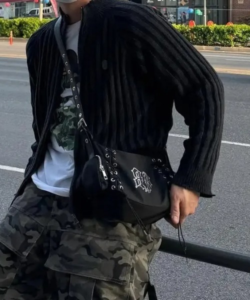 BLACKPURPLE(ブラックパープル)の「【日本未発売/WEB限定】BLACK PURPLE(ブラックパープル)/3WAY 軽量 ストーン コルセット ショルダー トート クロスバッグ/Glow Corset Bag(ショルダーバッグ・レディース・ブラック・FREE)」の11枚目の写真