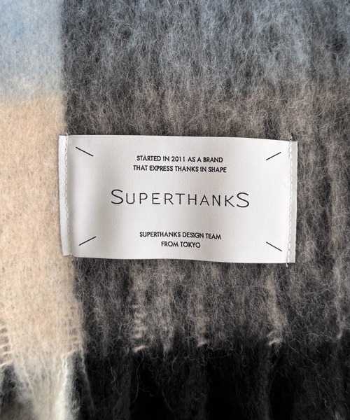 CANAL JEAN(キャナルジーン)の「SUPERTHANKS マルチチェックビッグマフラー(マフラー・レディース・ベージュ系その他/オレンジ系その他・ONE SIZE)」の7枚目の写真