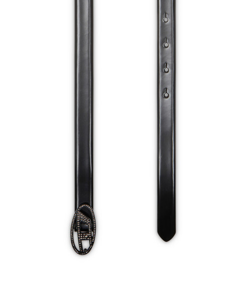 DIESEL(ディーゼル)の「ウィメンズ レザーベルト OVAL D LOGO B-1DR STRASS 20(ベルト・レディース・ブラック・70/80/75/85/90/95)」の3枚目の写真