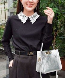 NOLLEY’S | 襟レース2WAYプルオーバーニット(ニット/セーター)