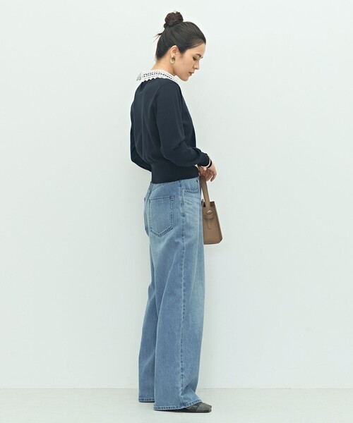 NOLLEY’S(ノーリーズ)の「《手洗い可能》襟レース2WAYプルオーバーニット(ニット/セーター・レディース・ブラック/チャコールグレー/ネイビー・38)」の10枚目の写真