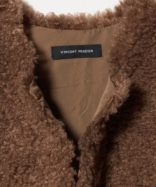 ＜VINCENT PRADIER＞フェイクファー ベスト VINCENT PRADIER＞フェイクファー ベスト｜グリーンレーベル